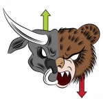 An image of a bull versus bear drawing.